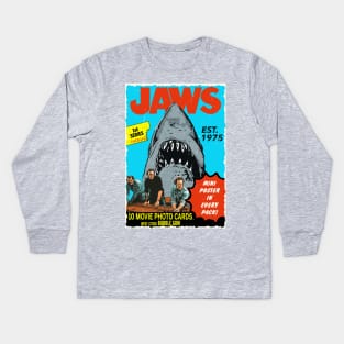 Vintage Jaws Trading Card Wrapper - 1st Series Kids Long Sleeve T-Shirt